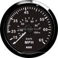 85mm White/Black Plastic Bezel Speedometer 65mph for Boat